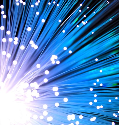 Cabos de fibra ótica iluminados